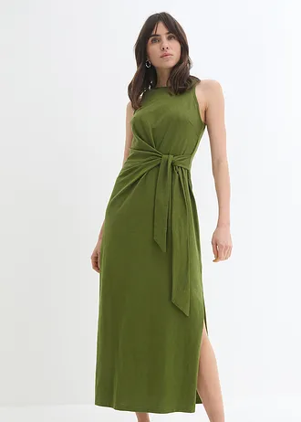 Maxi jurk van katoen • donkermosgroen • bonprix online shop
