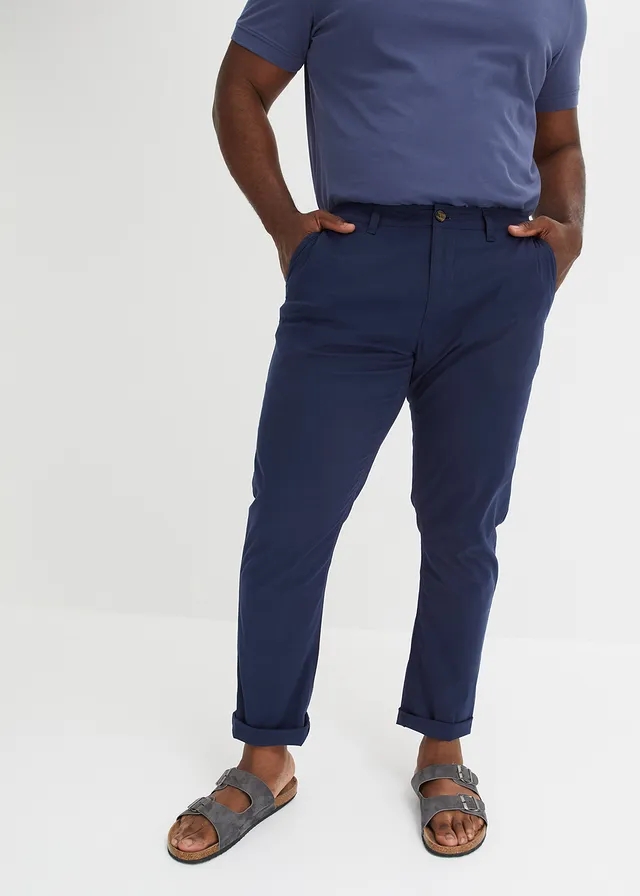 Lichte chino, regular fit, Kleur: donkerblauw