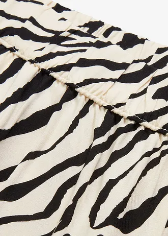 Pantalon taille élastique • naturel/noir zèbre • Boutique bonprix