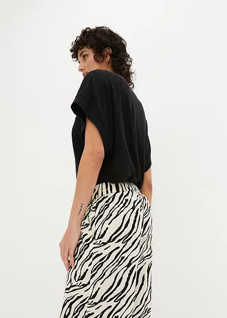 Pantalon taille élastique • naturel/noir zèbre • Boutique bonprix