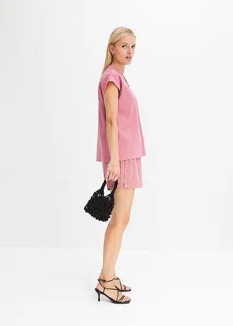 Halenka s krátkým rukávem, ze vzdušné lněné směsi • bobulový sorbet • bonprix obchod