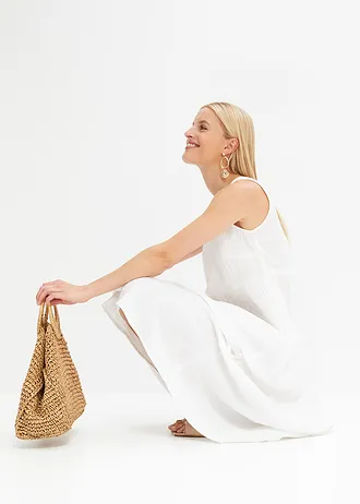 Rochie din muselină din bumbac 100% • alb • magazin bonprix