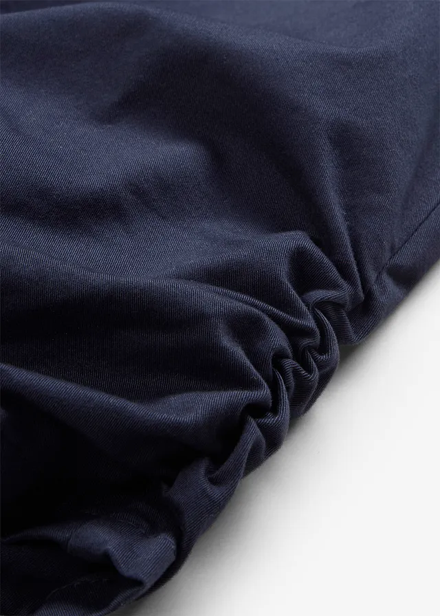 Capri broek van katoenmix met comfortband • donkerblauw • product-page.page-title-suffix