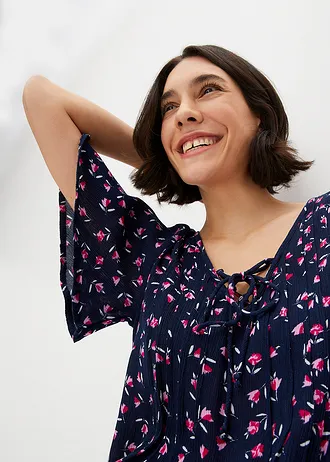 Tunică din viscoză 100% • bleumarin înflorat • magazin bonprix