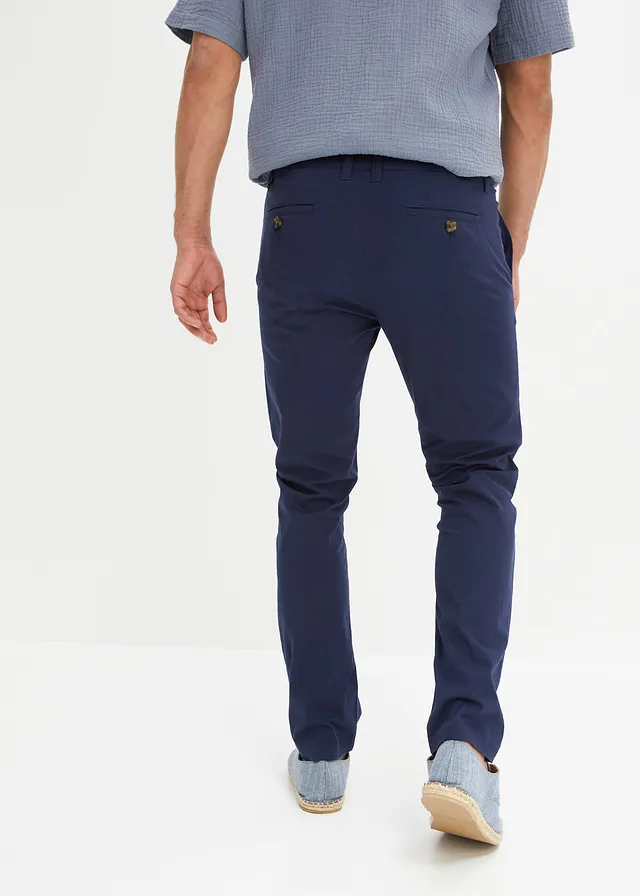 Lichte chino, regular fit, Kleur: donkerblauw