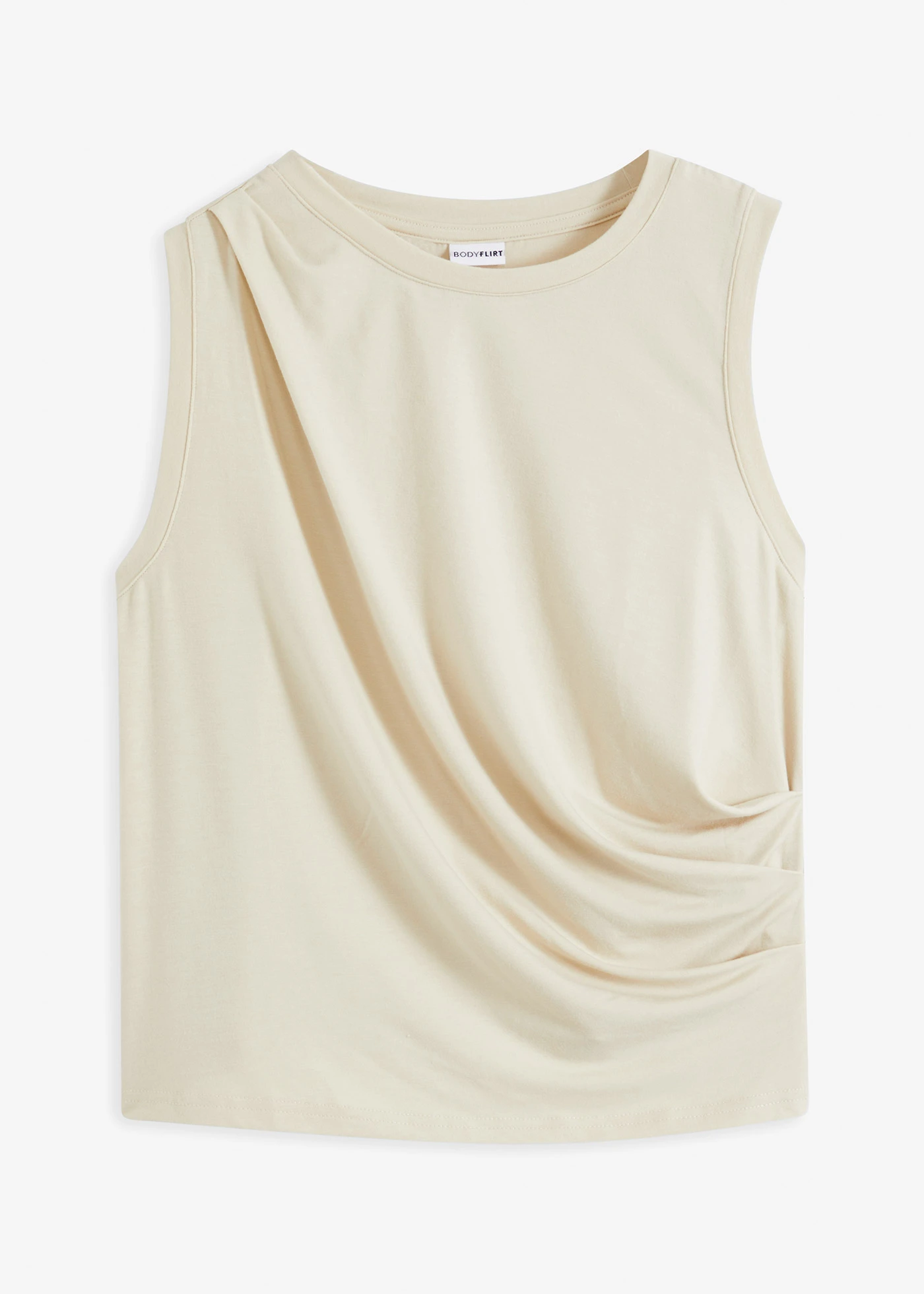 Shirt met drapering • ecru • bonprix online shop