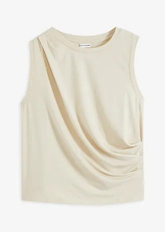 Shirt met drapering • ecru • bonprix online shop