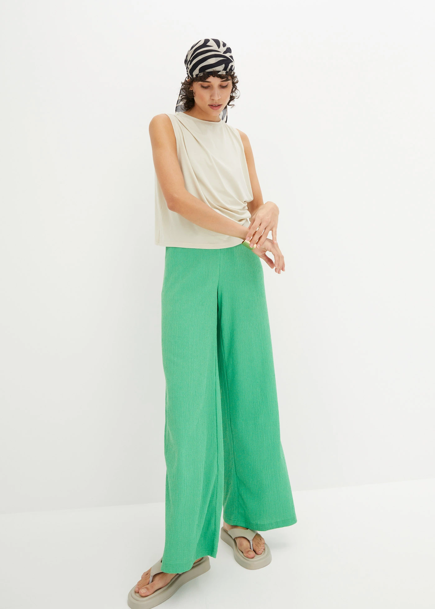 Shirt met drapering • ecru • bonprix online shop