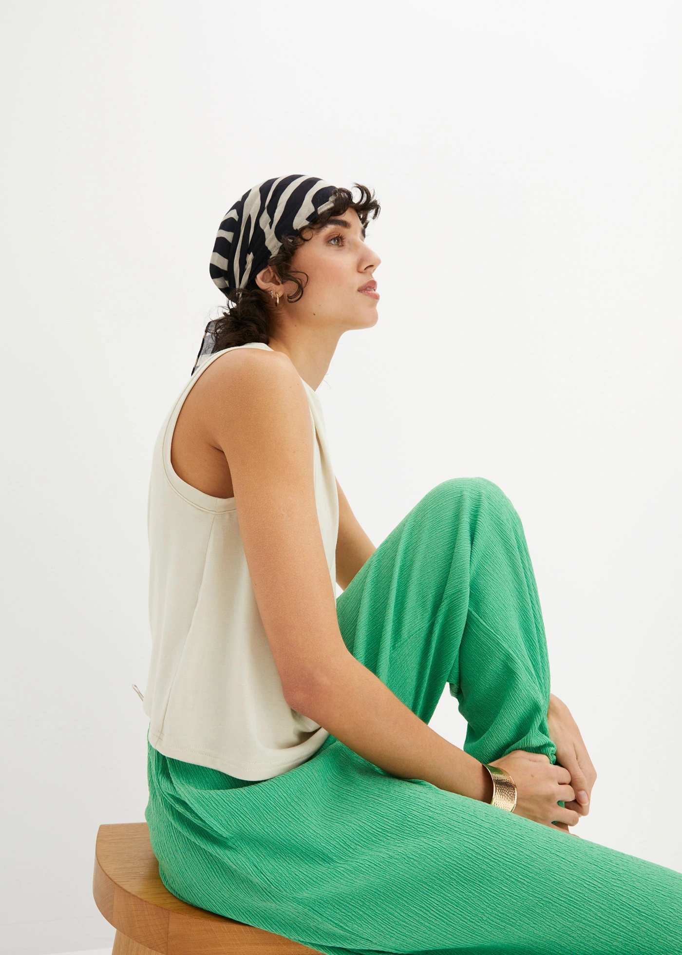 Shirt met drapering • ecru • bonprix online shop