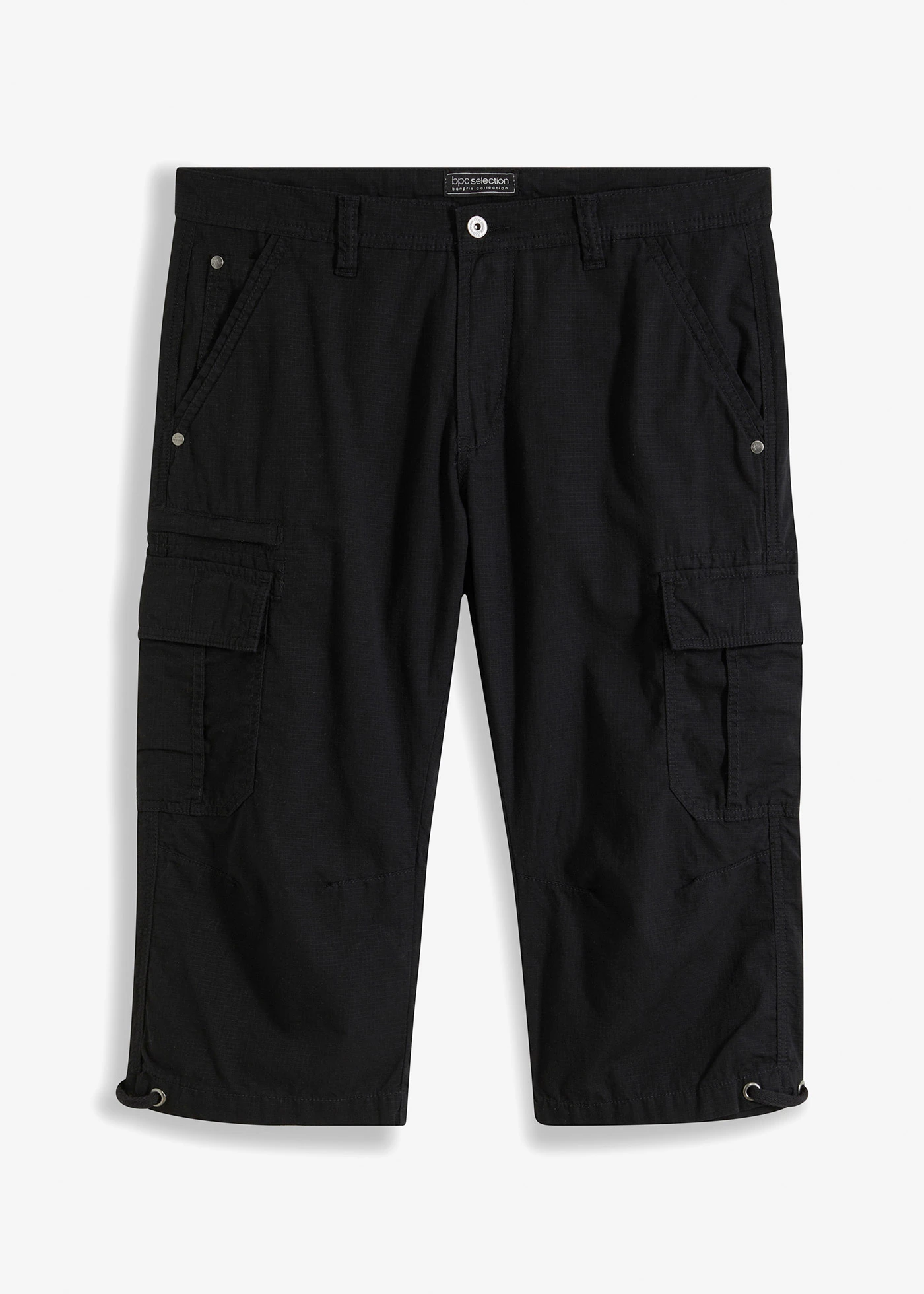 Dlouhé cargo bermudy, Regular Fit, z čisté bavlny • tmavě antracitová • bonprix obchod