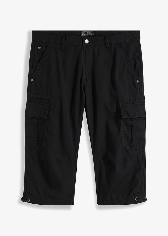 Bermude cargo lungi din bumbac 100%, regular fit