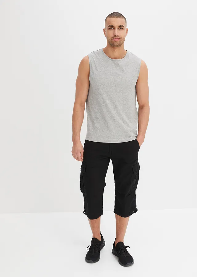 Lange cargo bermuda van katoen, regular fit • donkerantraciet • product-page.page-title-suffix