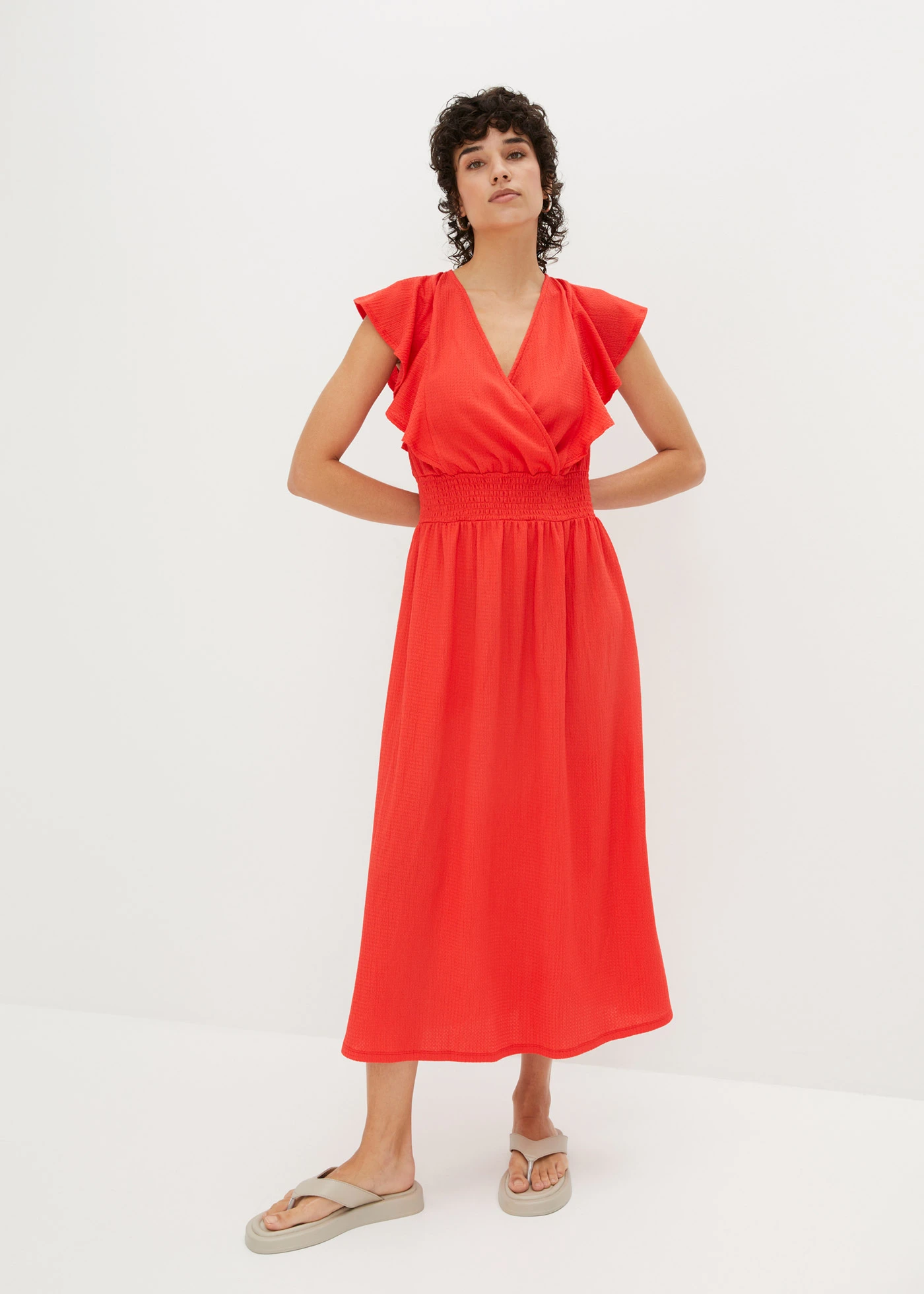 Midi jurk • signaalrood • bonprix online shop