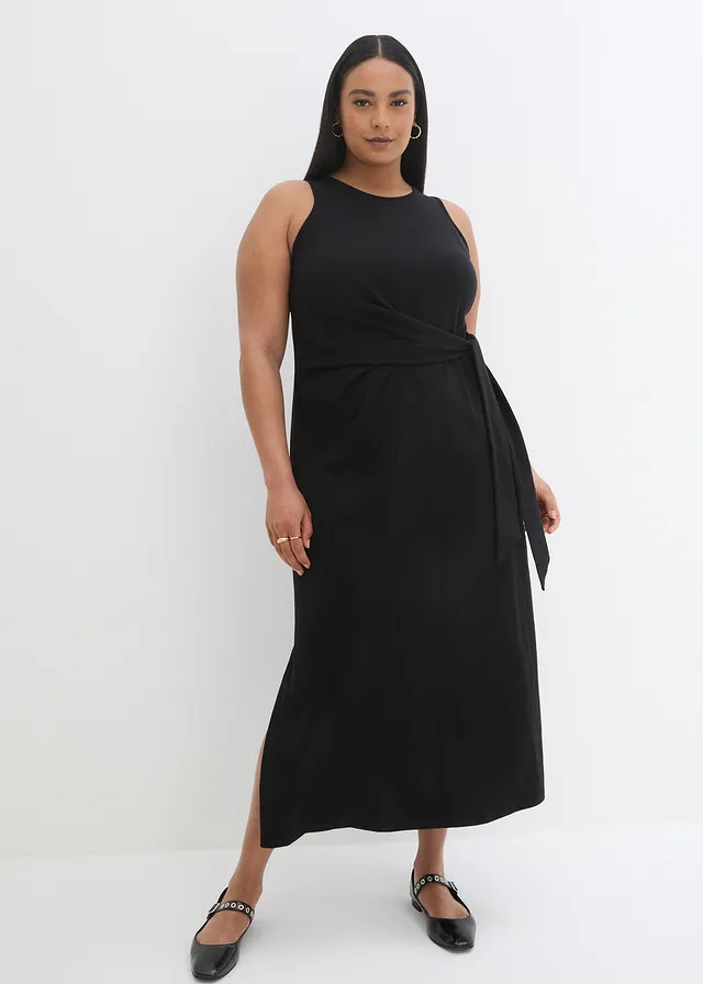 Robe longue en coton, Couleur: noir