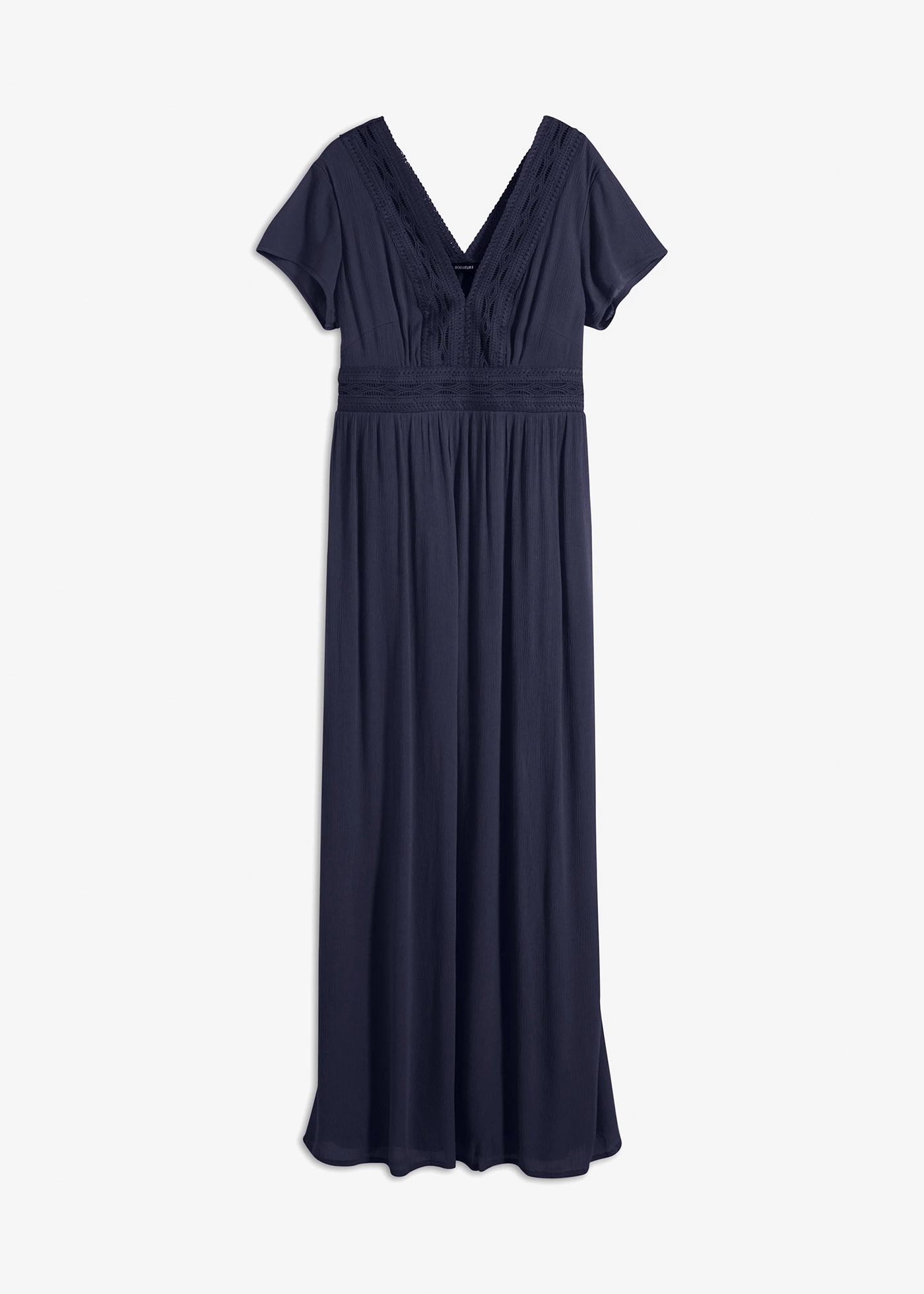 Maxi šaty ze splývavé viskózy • tmavě modrá • bonprix obchod