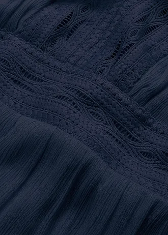 Maxi šaty ze splývavé viskózy • tmavě modrá • bonprix obchod