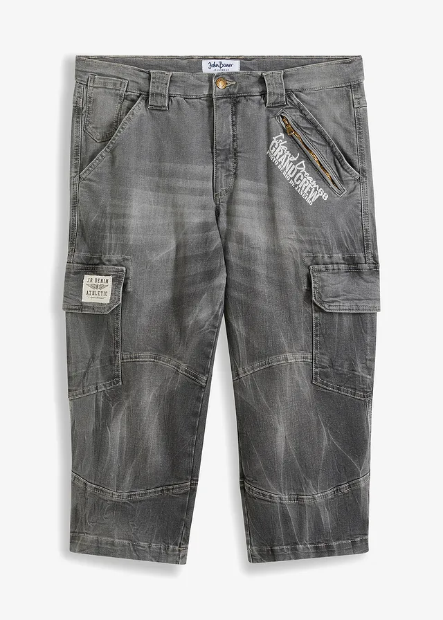 Blugi 3/4 cargo, loose fit