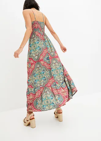 Gedessineerde midi jurk • mint-pink gedessineerd • bonprix online shop