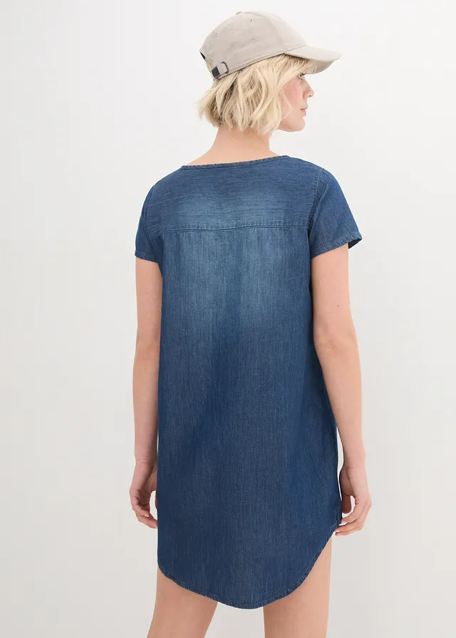 Denim tuniekjurk, Kleur: blauw denim used