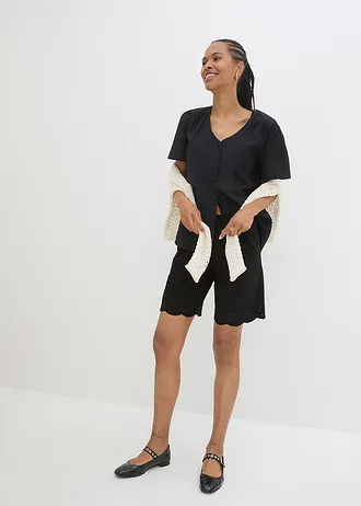 Instapshort van katoen • zwart • bonprix online shop