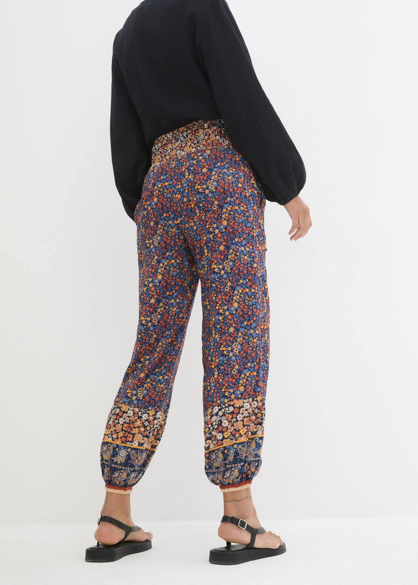 Broek van soepele viscose • donkerblauw • bonprix online shop