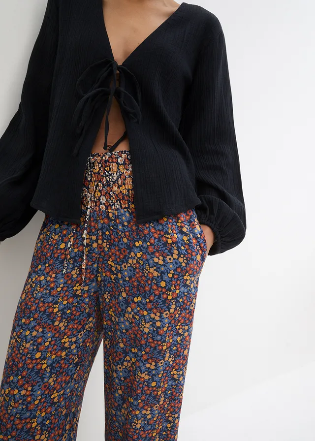 Broek van soepele viscose • donkerblauw • product-page.page-title-suffix