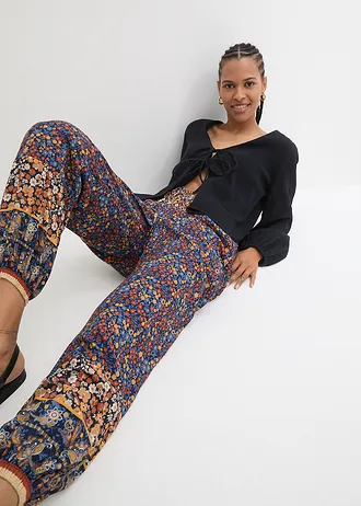 Broek van soepele viscose • donkerblauw • bonprix online shop