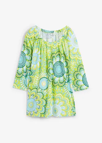T-shirt 100% coton, Couleur: vert prairie floral