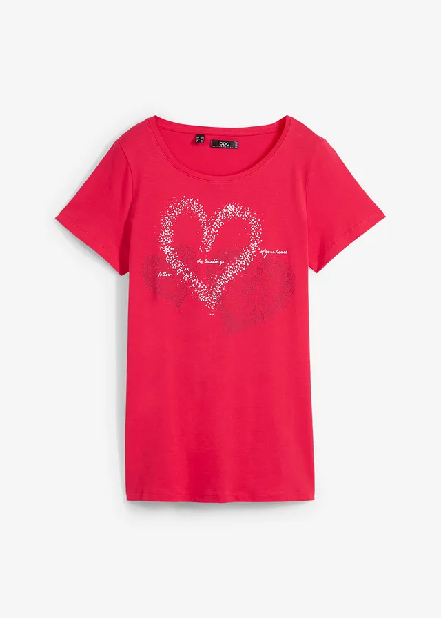 Tricou print inimă din bumbac organic