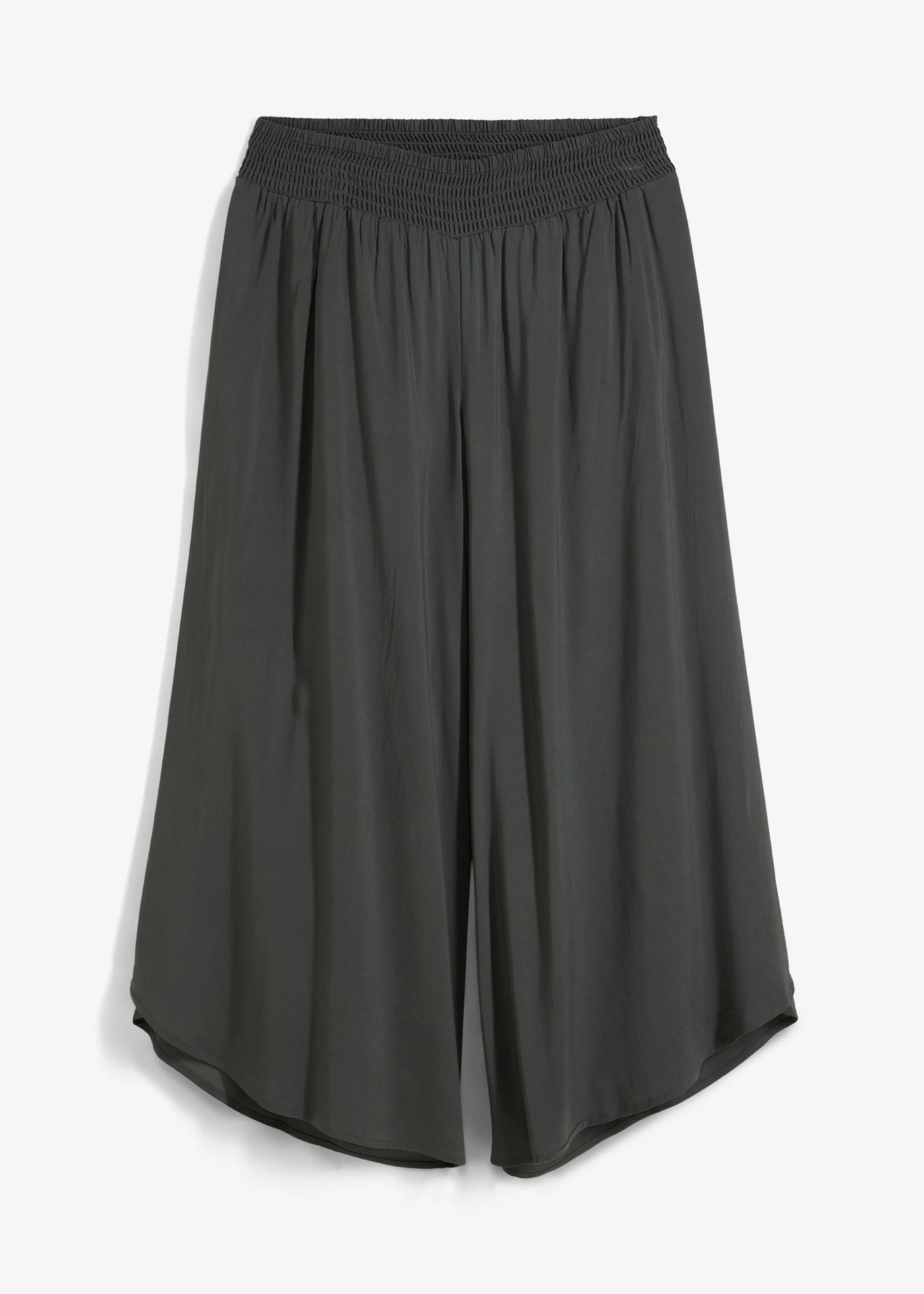Nohavice Culotte po lýtka z jemnej viskózy • antracitová • obchod bonprix