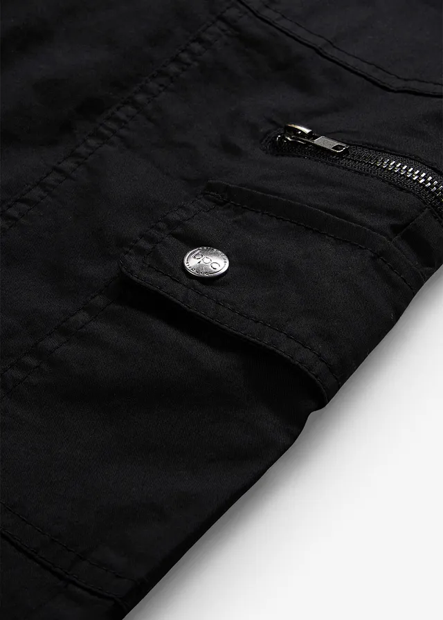 Jean cargo en coton, taille mi-haute • noir • product-page.page-title-suffix