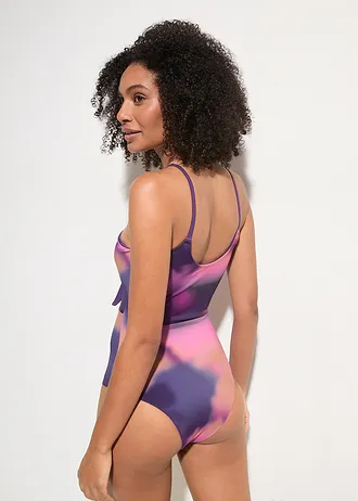 Obojstranné plavky z recyklovaného polyamidu • fialová potlačená • obchod bonprix