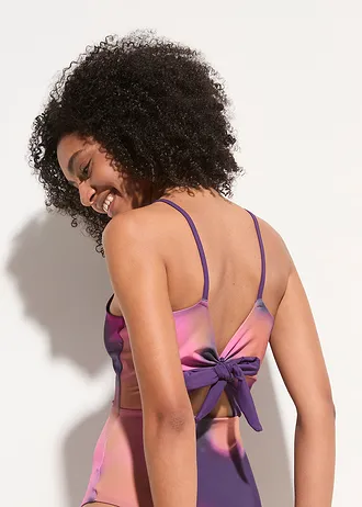 Obojstranné plavky z recyklovaného polyamidu • fialová potlačená • obchod bonprix