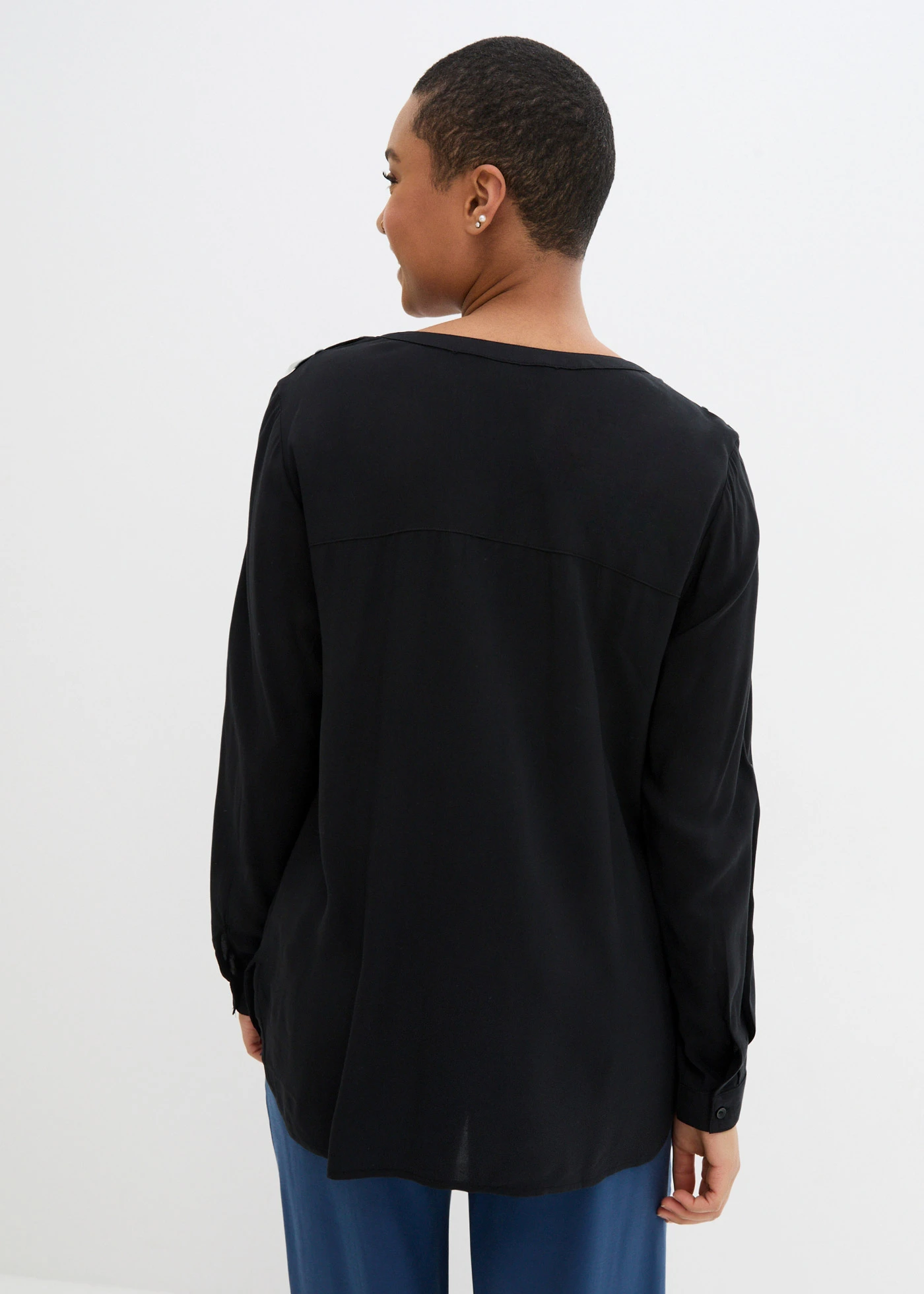 Tuniek in zacht viscose • zwart • bonprix online shop