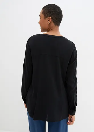 Tuniek van zachte viscose • zwart • bonprix online shop