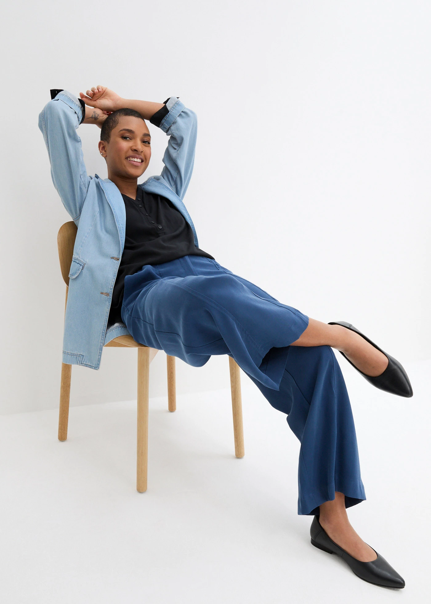 Tuniek in zacht viscose • zwart • bonprix online shop