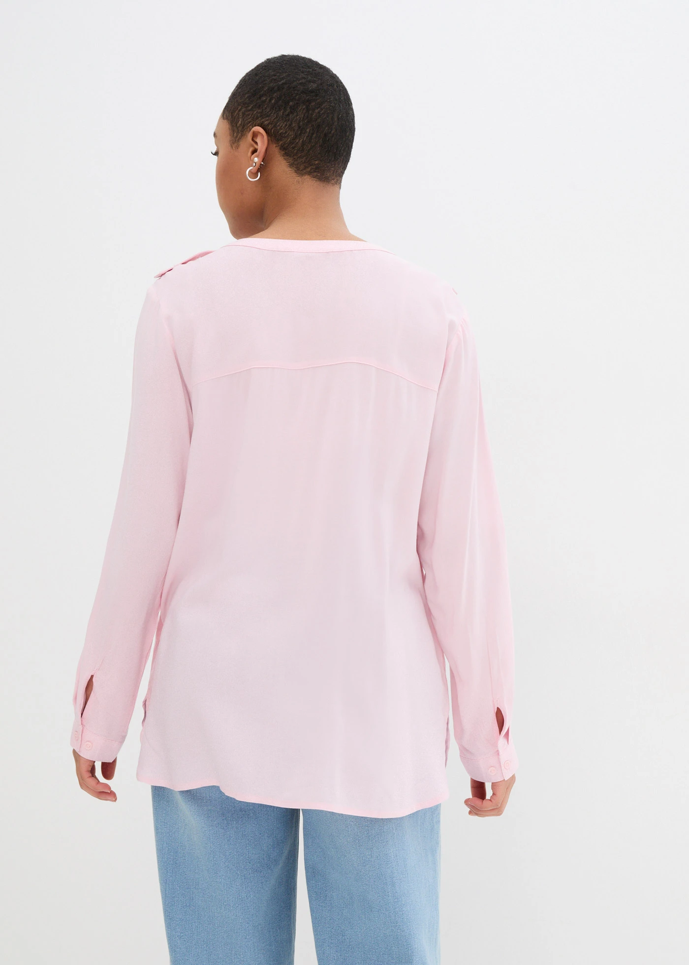 Blouse douce en viscose • rose poudré • Boutique bonprix