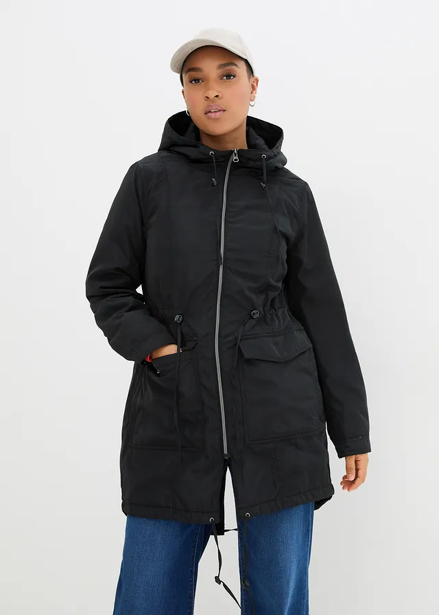 Manteau légèrement rembourré avec cordon de serrage • noir • product-page.page-title-suffix