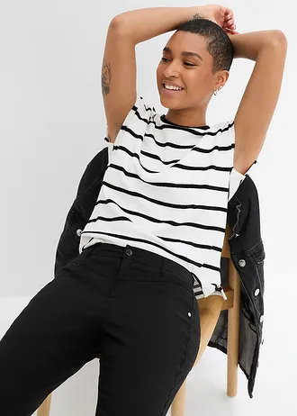 Pantaloni 7/8 bengalină • negru • magazin bonprix