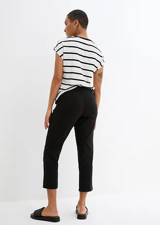 Pantalon 7/8 en bengaline, Couleur: noir