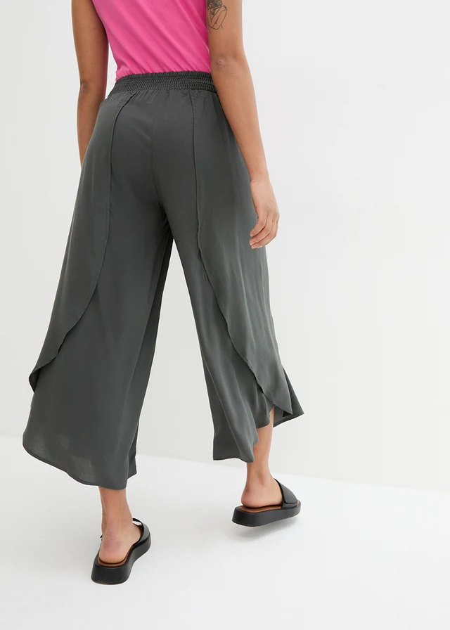 Jupe-culotte longueur mollet en viscose douce • anthracite • product-page.page-title-suffix