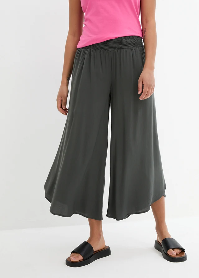 Jupe-culotte longueur mollet en viscose douce • anthracite • product-page.page-title-suffix
