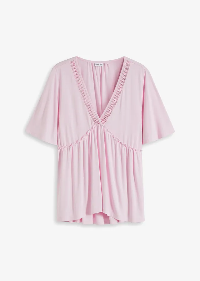 Bluză boho cu dantelă