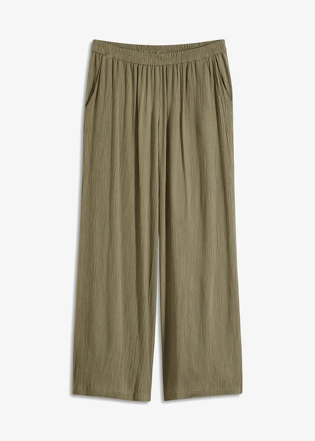 Pantaloni palazzo din viscoză moale