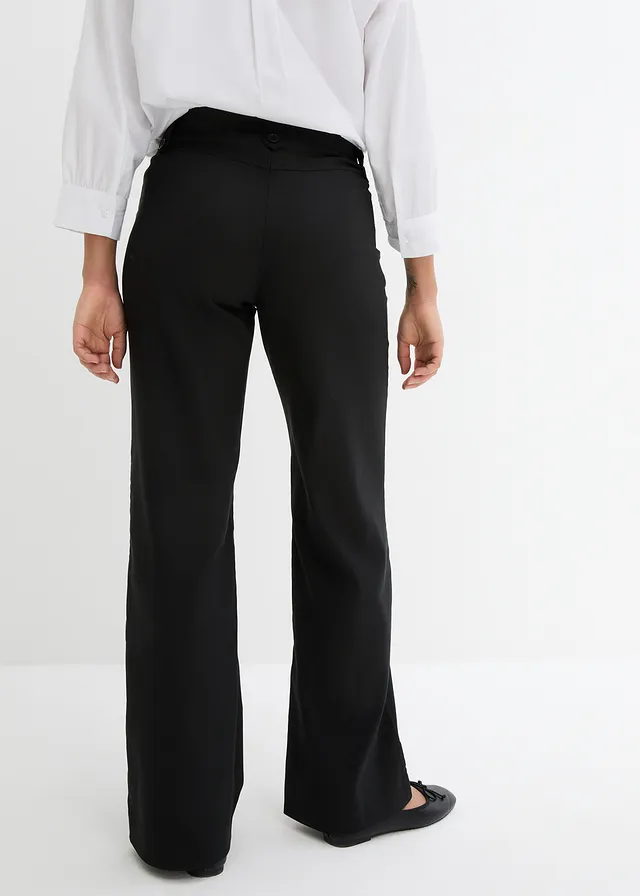 Pantalon en bengaline extensible à taille élastiquée • noir • product-page.page-title-suffix