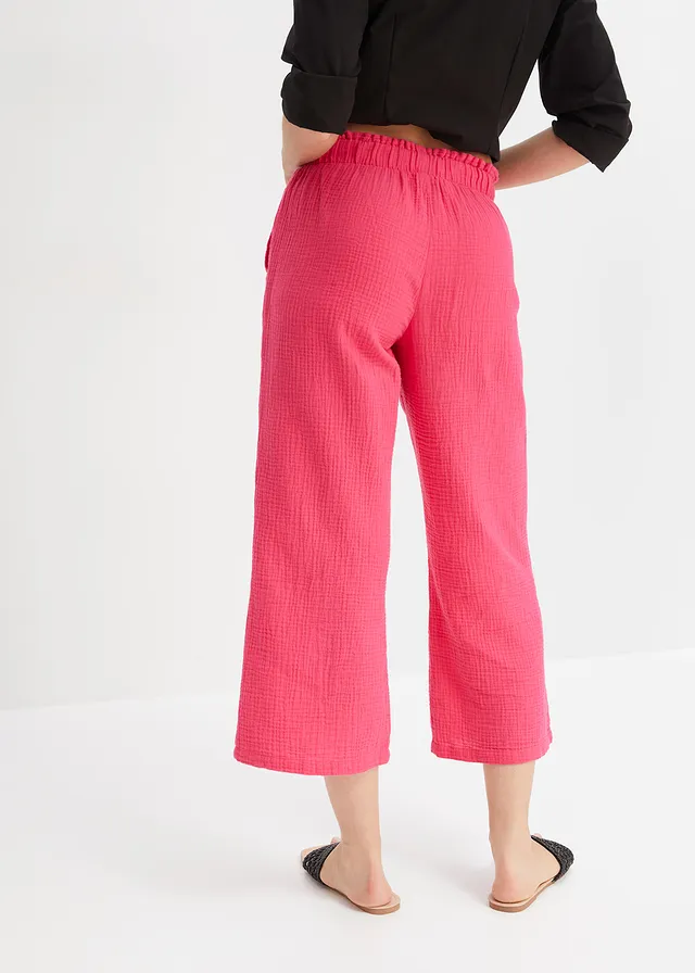 Pantalon large en gaze de coton • magenta • product-page.page-title-suffix