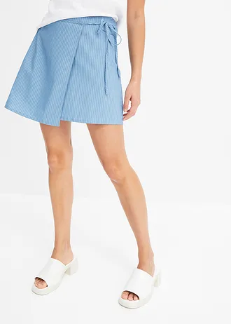 Wikkelrok • blauw denim-wit gestreept • bonprix online shop