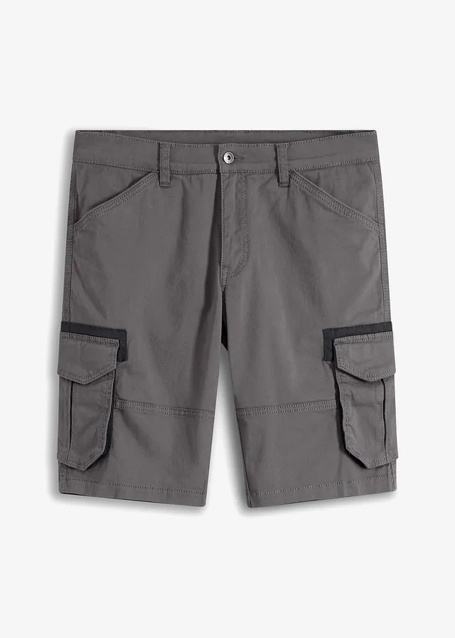 Bermude cargo cu stretch, regular fit