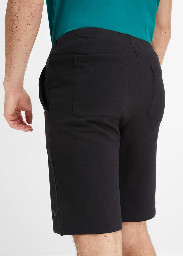 Bermudy dresowe • czarny • sklep bonprix
