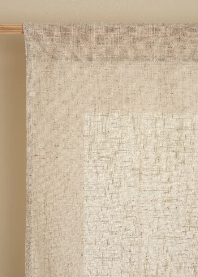Store bateau aspect lin, Couleur: beige
